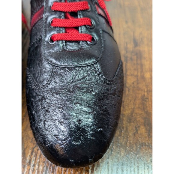 Franco Cuadra Lizard & Ostrich/Calf Sneakers Leather Black/Red  US 8.5 Mex 27.5 main image 11